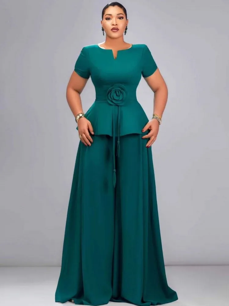 2 Piece Women Sets New Arrival L-4XL Plus Size Matching Sets Big Size 3XL Two Pieces Sets Top And Pants Suits Outfits Clothing