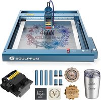 SCULPFUN SF-A9 CNC DIY Engraving 40W Laser Engraver And Cutter Machines For Wood Cutting And Leather