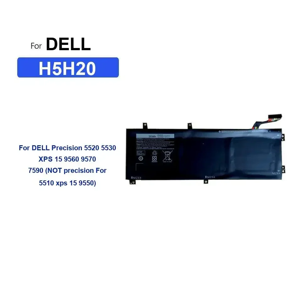 

High Quality Laptop Battery For DELL Precision 5520 5530 XPS 15 9560 9570 7590 (NOT precision For 5510 xps 15 9550) H5H20