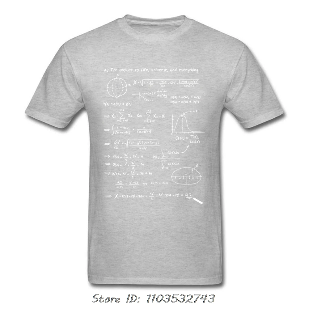 الرياضيات المعادلة تي شيرت العلامة التجارية الجديدة أزياء الرجال الملابس القطنية التي شيرت الإجابة على الحياة والكون وكل شيء! تي شيرت اللياقة البدنية