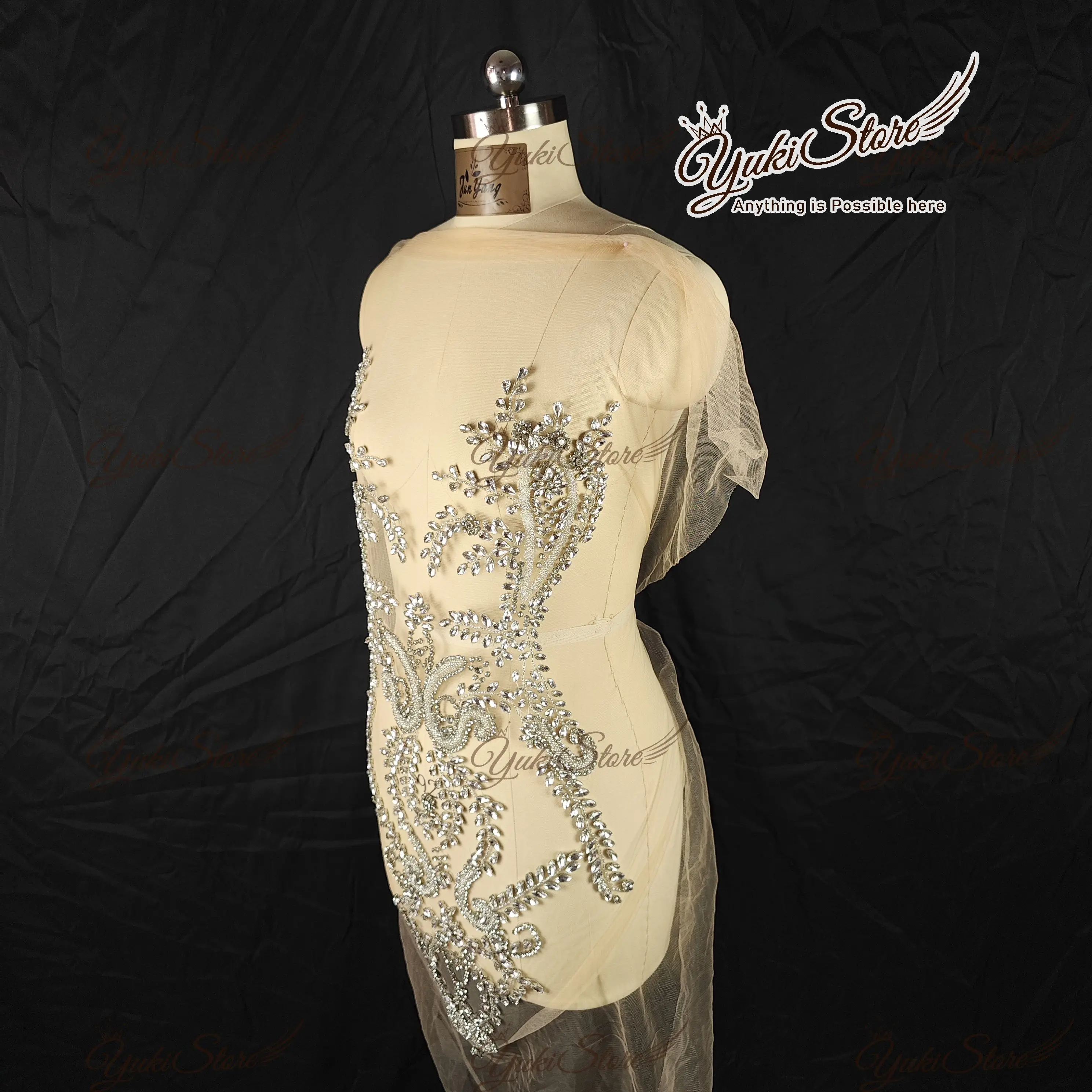 Newest wedding dress cocktail dress Beautiful Quality Perfect Material Sexy Lady Silver Diamond Bodice Applique JY091