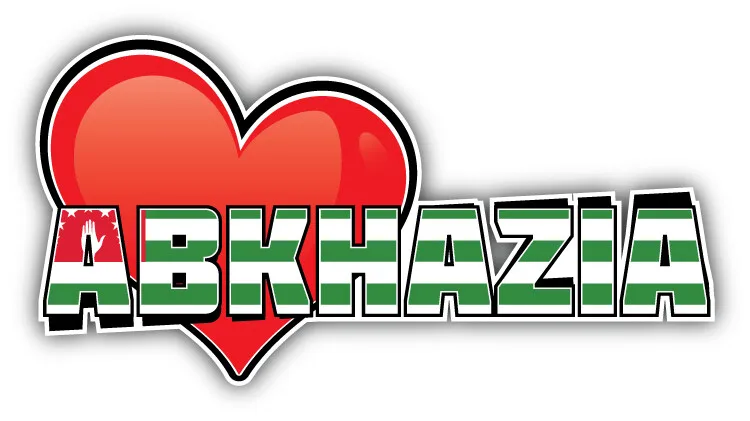 

Abkhazia Art Heart Flag Travel Slogan Car Bumper Sticker Decal