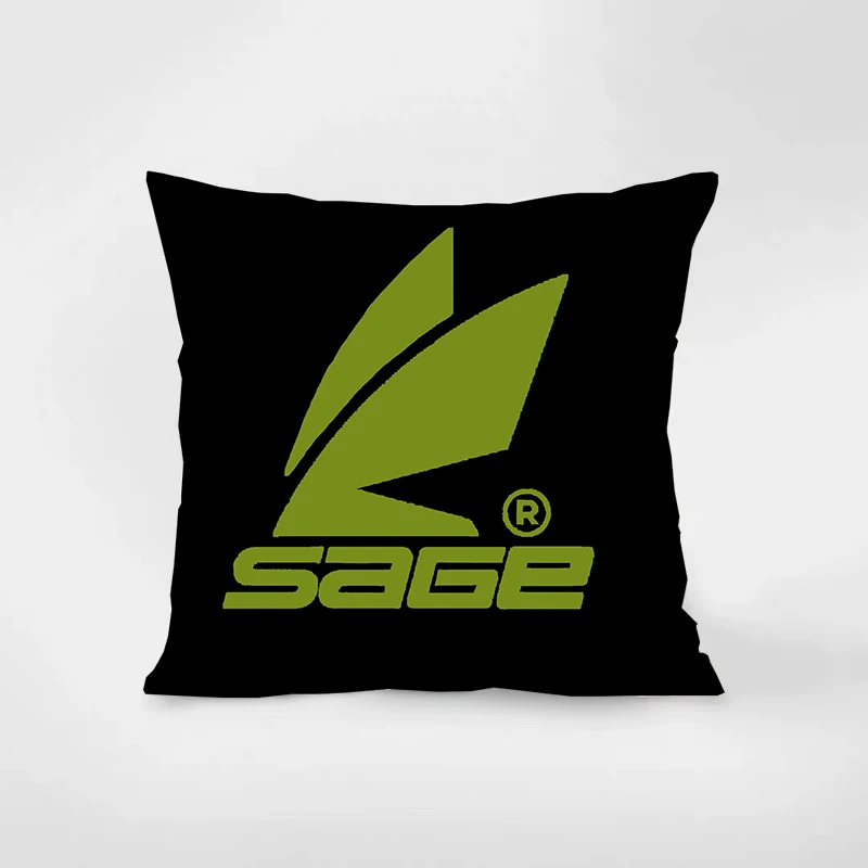 Pillow cover Sage Fly Fish Fishinger home decoration gift sofa car super soft cushion square pillowcase chair pillowcase 039