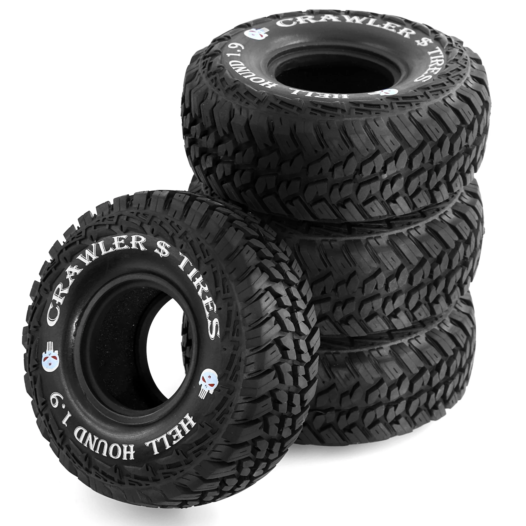 

1.9 RC Tires 1/10 Soft Rubber Crawler Tyres for 1:10 Crawler Car Traxxas TRX4 Axial SCX10 II RC4WD D90 TF2 Tamiya CC01 Gen8