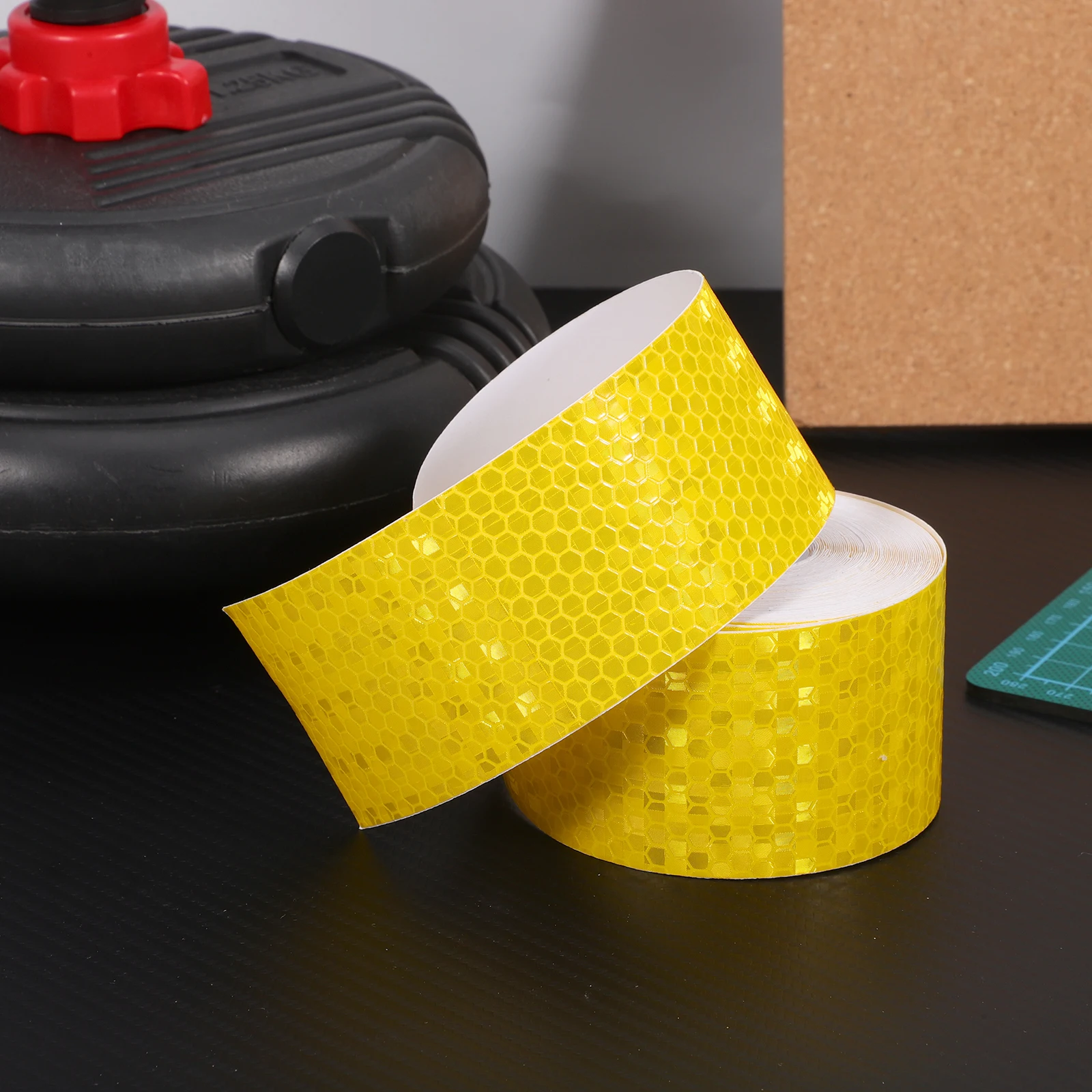 1 Roll Enhanced Visibility Reflective Warning Tape Durable Safety Strips For Roads Parking Lots And Construction