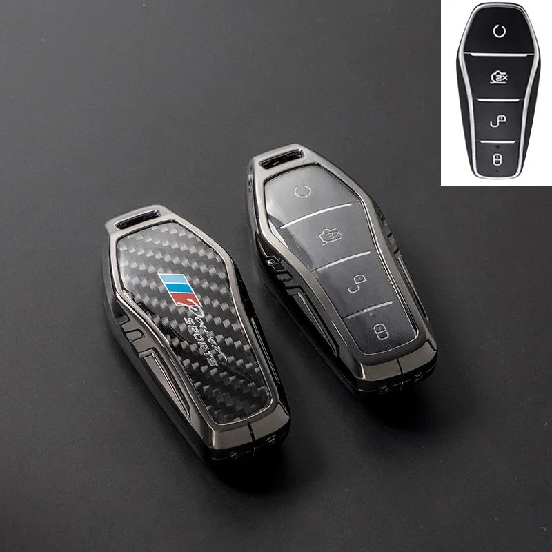 

Чехол для ключей из цинкового сплава из натурального углеродного волокна для BYD Song Plus Yuan Pro Atto 3 Han Ev E2 Song X Qin Tang, аксессуары