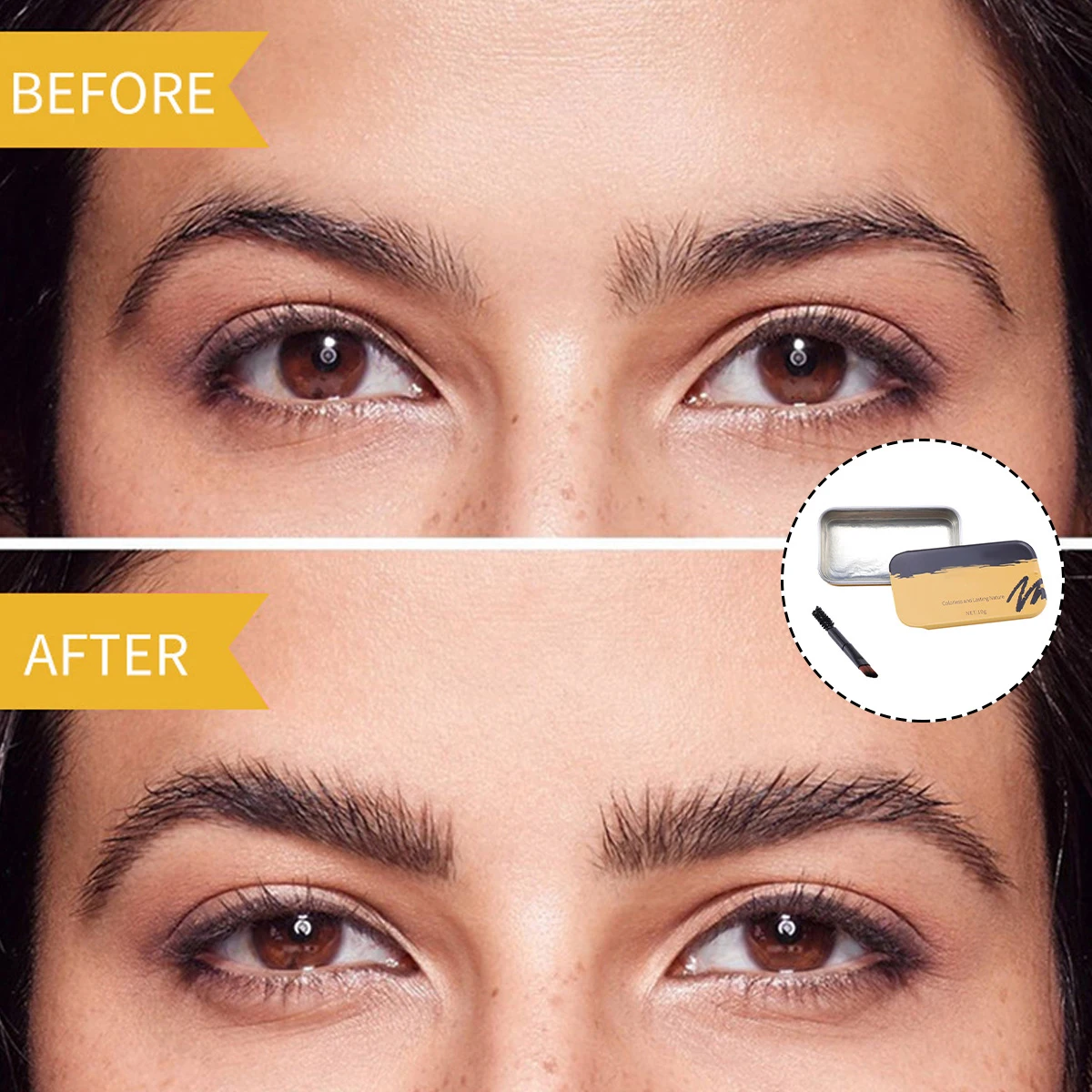 2 szt. Wosk do brwi w płynie, wodoodporny, do brwi 3D, zapewniający pełność, naturalny wygląd i poprawę tekstury, długotrwały preparat do modelowania.