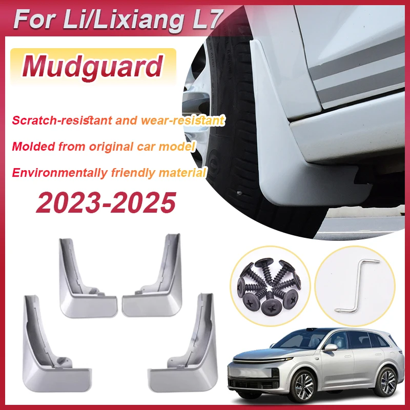 

4PCS Car Paint Mudguards For Li L7 2025 Accessories 2023 2024 Front Mud Flaps Splash Spoiler Rear Fender Flares Car Accessories