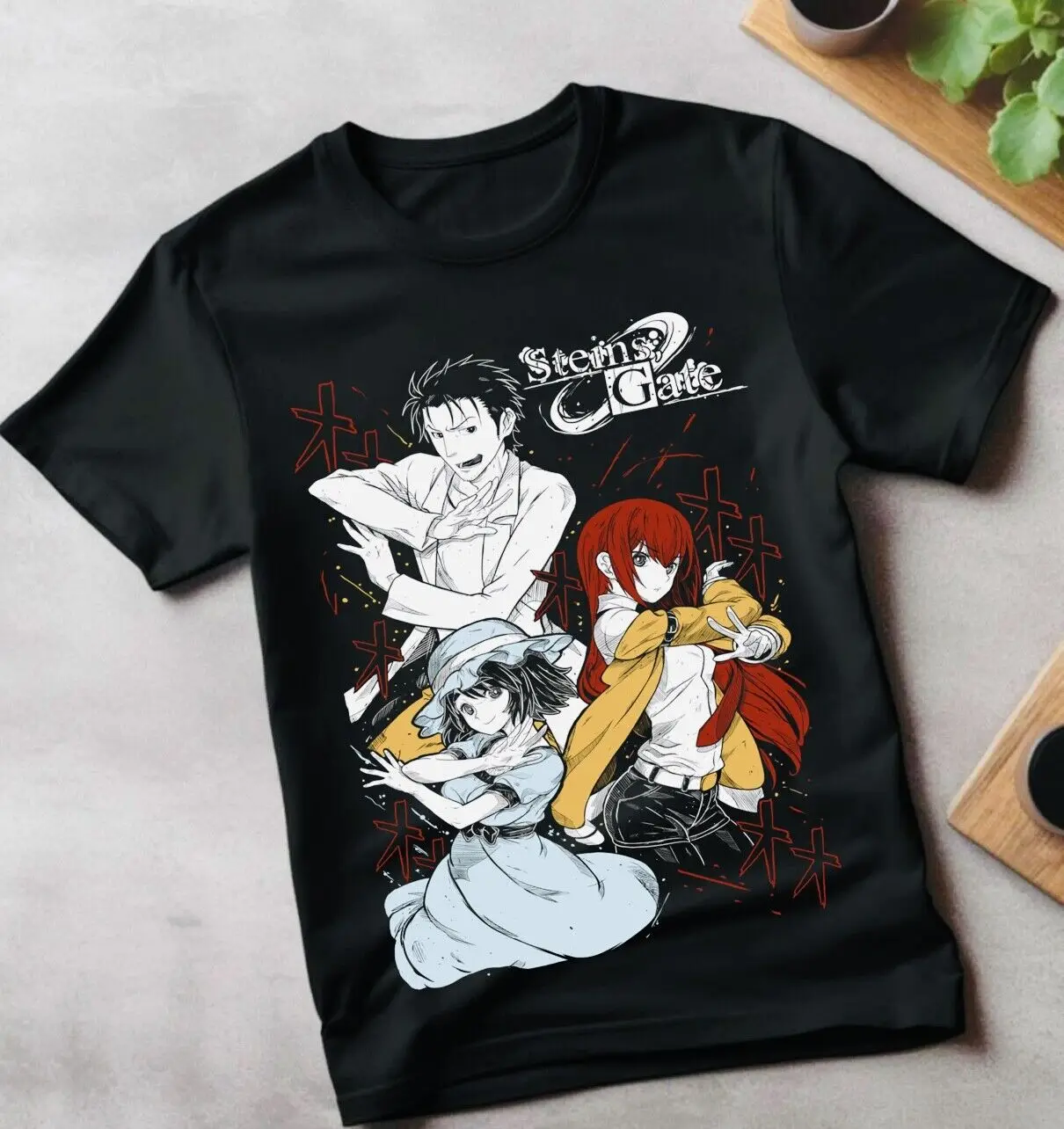 Steins Gate New Shirt,Anime Shirt,Manga Shirt,Graphic Tee 2024,T-Shirts for Men High Quality 100%Cotton Short Sleeve