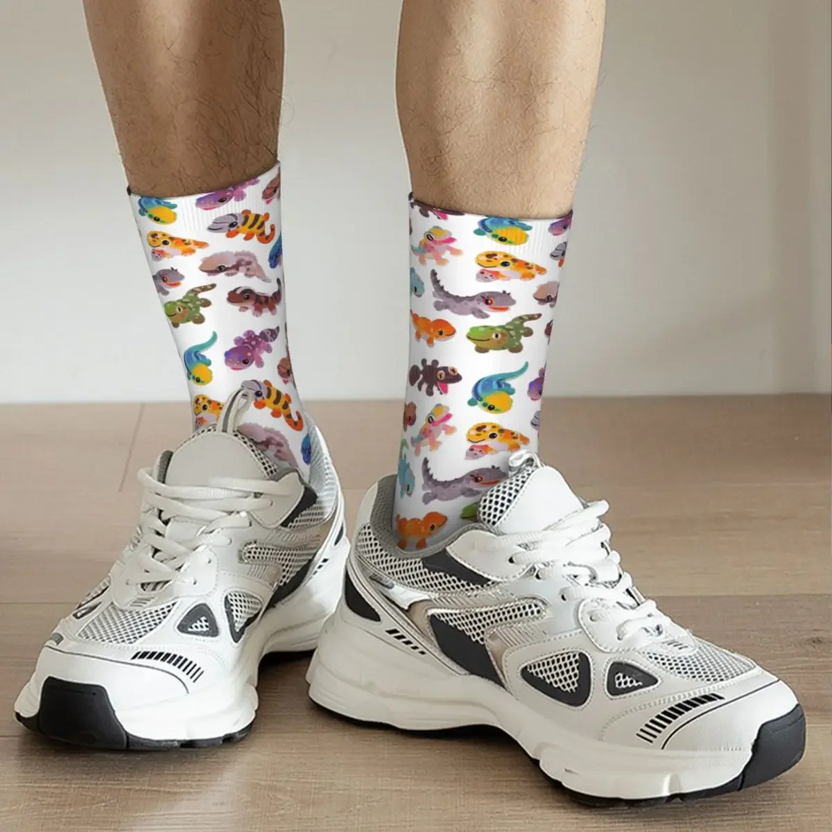 Gecko - Dark Socks Harajuku Super Soft Stockings All Season Long Socks Accessories for Man's Woman's Gifts