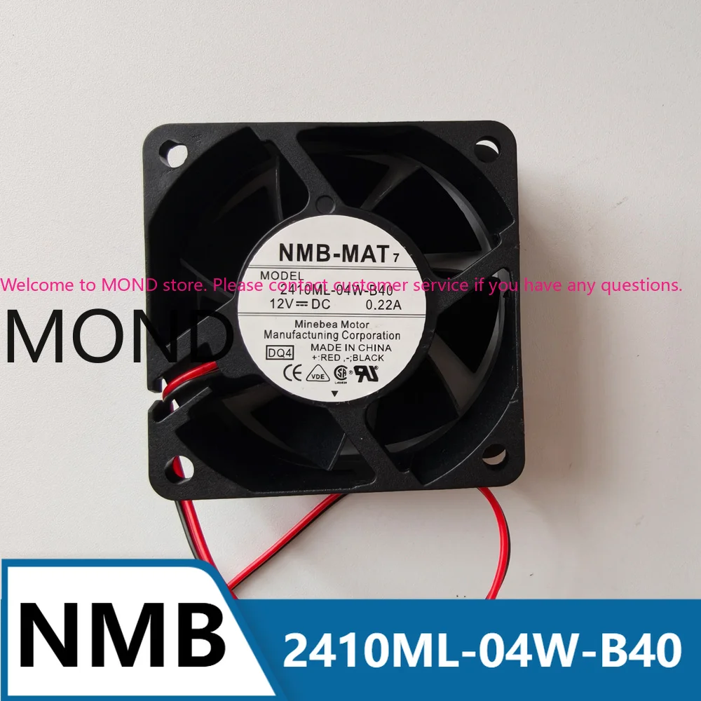 NMB 2410ML-04W-B40  NMB-MAT 6025 6CM 12V 0.22A Double Ball Power Supply CPU Chassis Axial Flow Inverter Fan