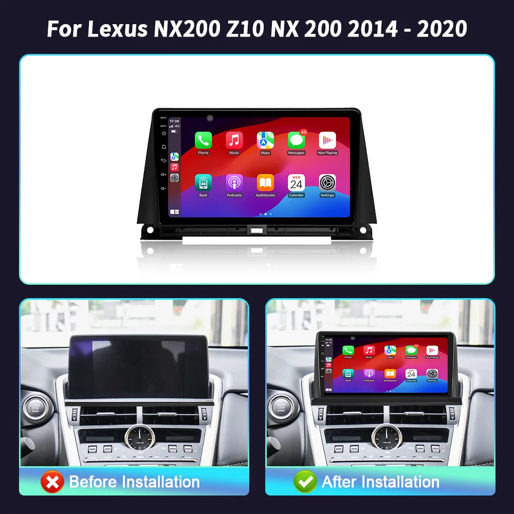 Car Radio Multimedia Video GPS For Lexus NX200 Z10 NX 200 2014-2020 Android Navigation Wireless Carplay Bluetooth Touch Screen