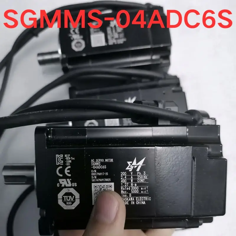 

Second-hand test OK,Servo motor motor, SGMMS-04ADC6S, contact me for discount