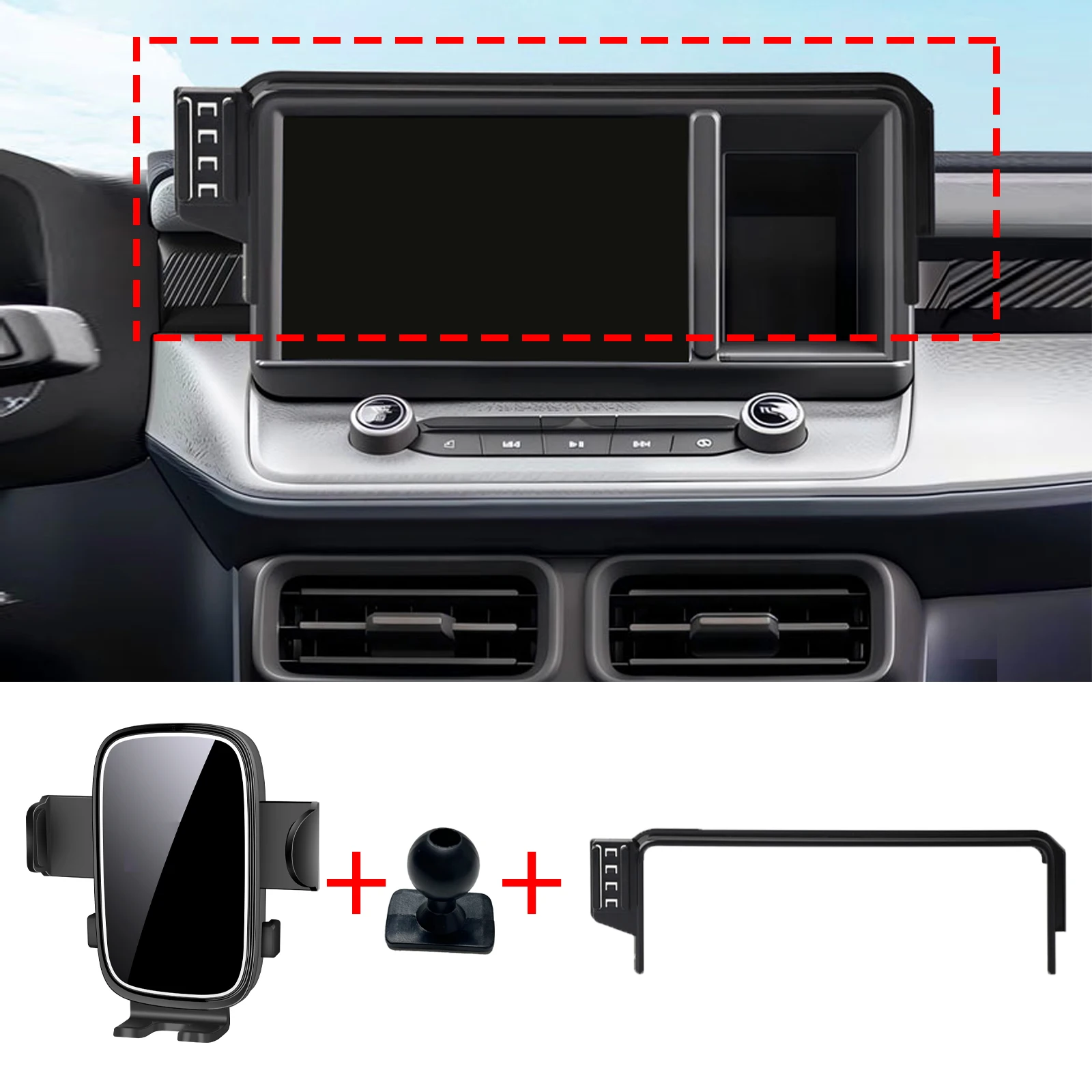 

for Ford Maverick 2022 2023 2024 ​​Specific Dashboard Navigation Phone Holder Mount Design Car​​ accessoires