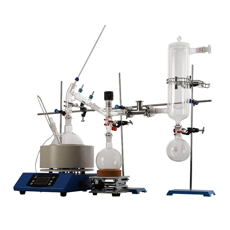 

HAIJU LAB 2L Вакуумное фракционное дистилляторное оборудование для коротких дорожек или наборы для дистилляции стекла для извлечения коротких дорожек