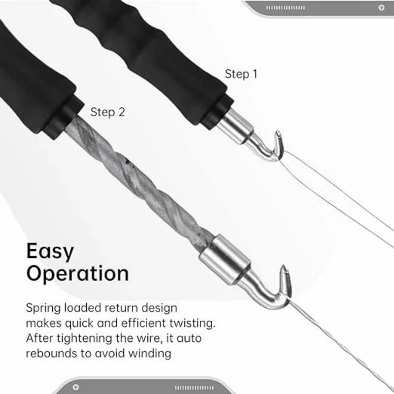 2023 New Semi-Automatic Rebar Tying Machine Wire Knoting Pliers Straight Pull Bar Binding Hook Construction Site Winding Tool