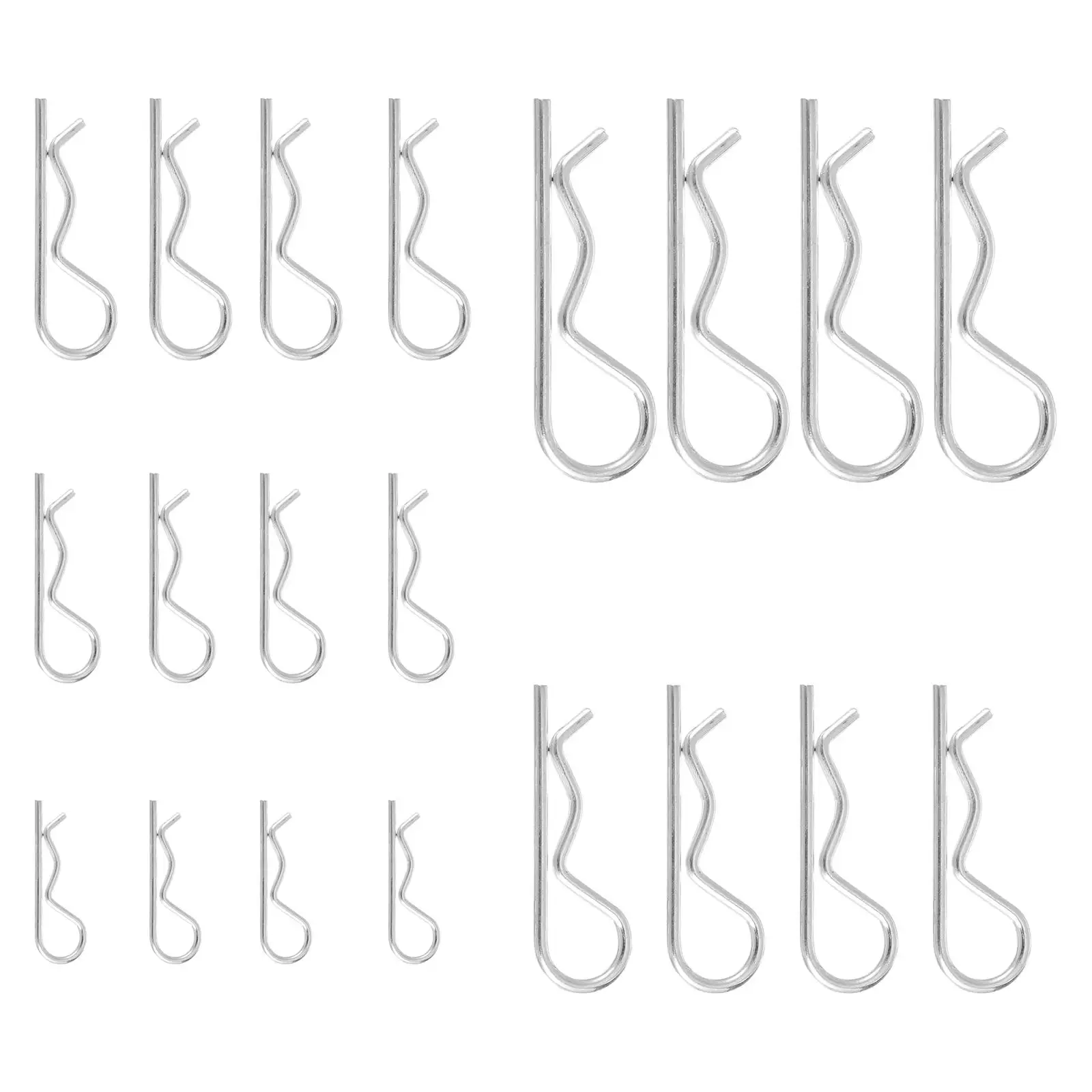

20 Pcs Pins Hair Clip Spring Clips Steel Mower Fasteners Durable R Shape Pin Mechanical Accessories