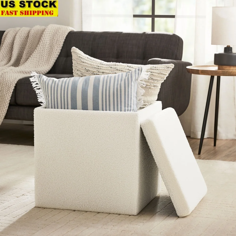 

Большой куб для хранения османского современного дизайна, съемная крышка для внутреннего использования, стильная подставка для ног, организуйте беспорядок, дополнительный местный крем