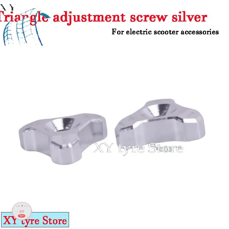 Motorcycle Driver Small Car Parts Silver Triangular Finger Screws Manual Tighten Knob