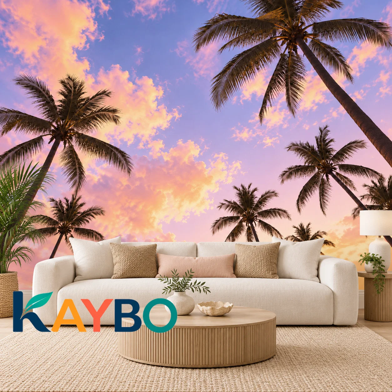 Tropical Palm Tree Wallpaper Mural Sunset Sky Coastal Wall Decor Living Room Bedroom Non Self Adhesive Wallpaper Home Decor Boho