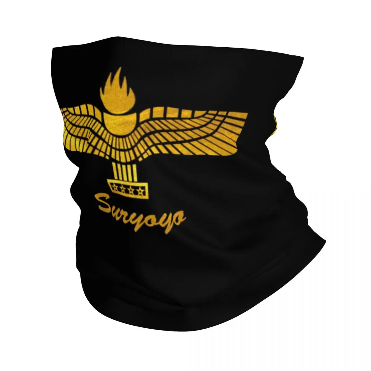 Custom Aramean Suryoyo Syriac Flag Bandana Neck Gaiter for Hiking Cycling Men Women Wrap Scarf Headband Warmer Face Scarf Cover