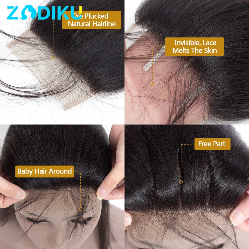 13x4 الأذن إلى الأذن الدانتيل أمامي شفاف فقط مستقيم 2x6 4x4 5x5 6x6 HD الدانتيل إغلاق الشعر البشري 100% جودة الشعر البرازيلي