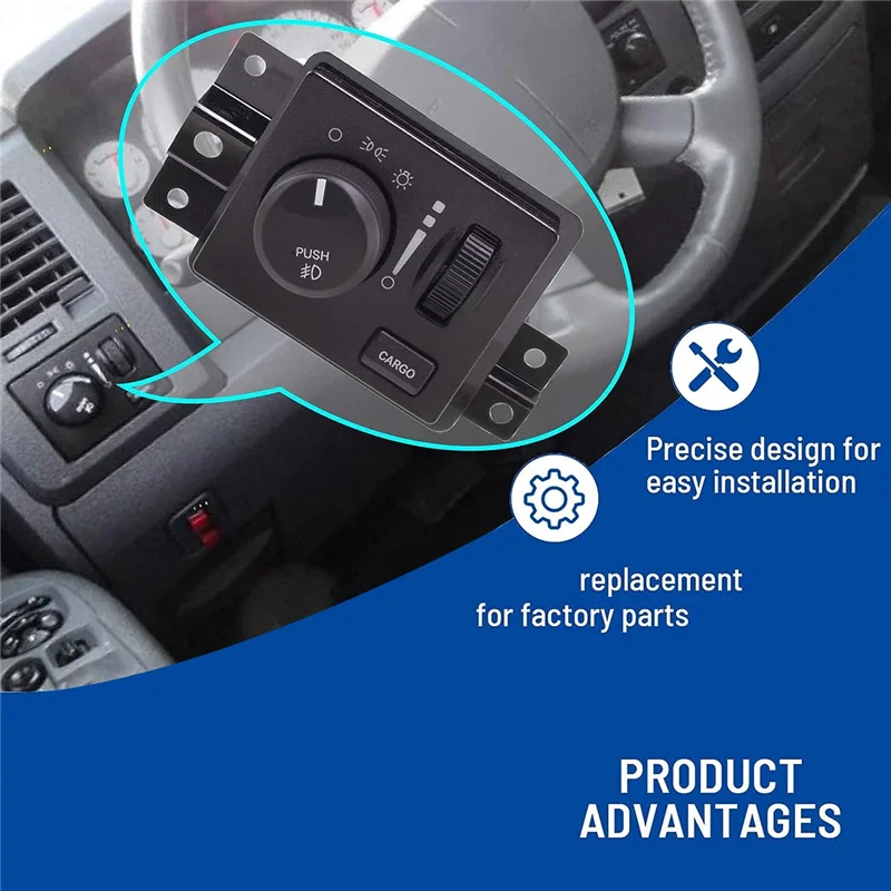

1 PCS 56049637AC Headlight Switch Indicator Switch Fog Light Switch Replacement Accessories For Dodge Dakota 05-11-AU62