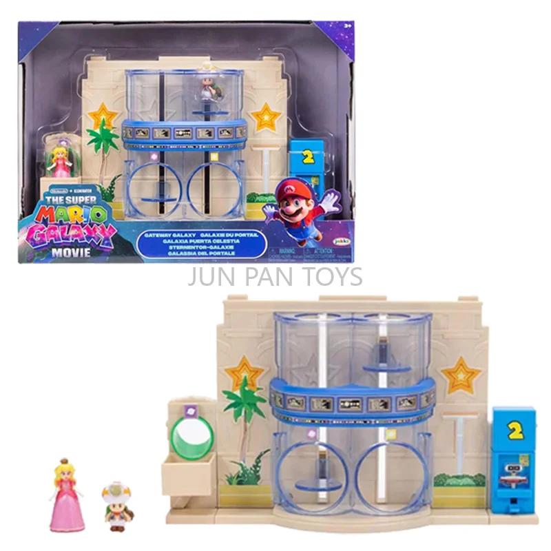 Figura de la Princesa Peach y el Capitán Toad de 1.5 Pulgadas, Diorama de la Película Super Mario Galaxy, Juguete Interactivo