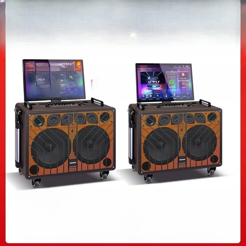 

Outdoor k-song square dance audio with display screen karaoke all-in-one machine
