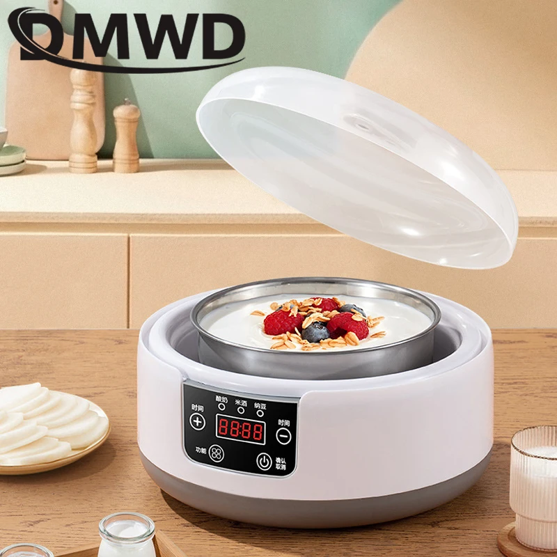 DMWD 110V/220V Multifunctional Yogurt Maker Automatic Leben Enzyme Fermentation Machine DIY Yogurt Natto Rice Wine Ferment Tool