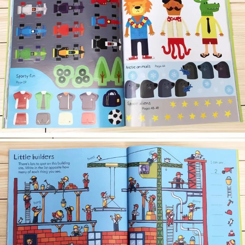 English Travel Activity PAD Children's Maze Book Drawing Book Graffiti Stick Figure Step