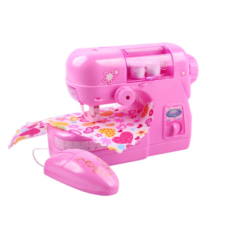 Mini machine à coudre électrique pour enfants, jouet de jeu de simulation pour enfants, cadeau créatif d'anniversaire et de Noël pour filles