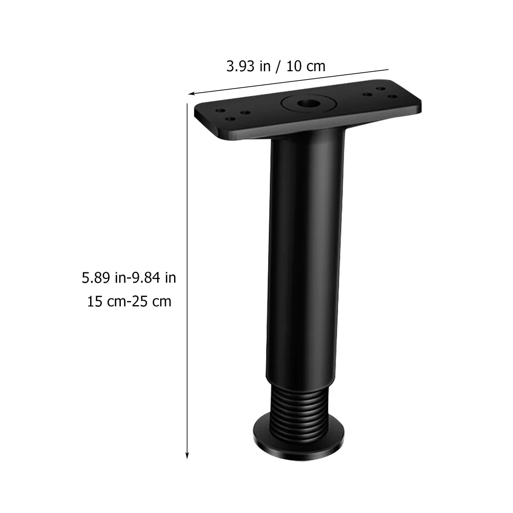 2 Pcs Bed Frame Adjustable Feet Center Support for Black Legs Replacement Height