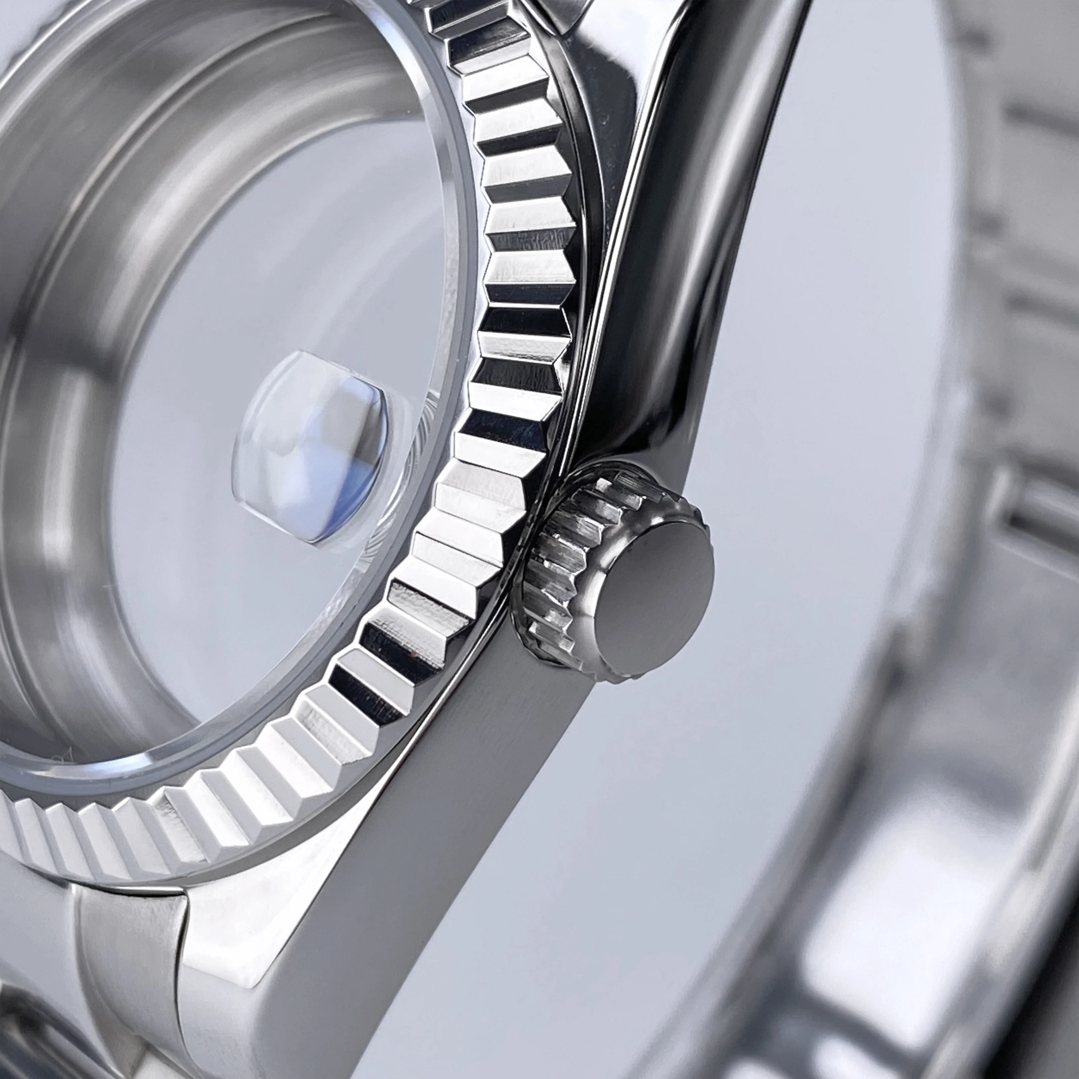 عالية الجودة 36 مللي متر 39 مللي متر NH35 ساعة حافظة الياقوت الزجاج الفولاذ المقاوم للصدأ مقاوم للماء صالح NH35 NH36 حركة 28.5 مللي متر NH35 الطلب