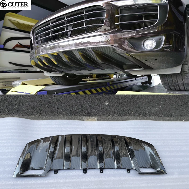 

958 Carbon Fiber Front Bumper Lip Splitter for Porsche Cayenne 958.2 Car Body Kit 2016