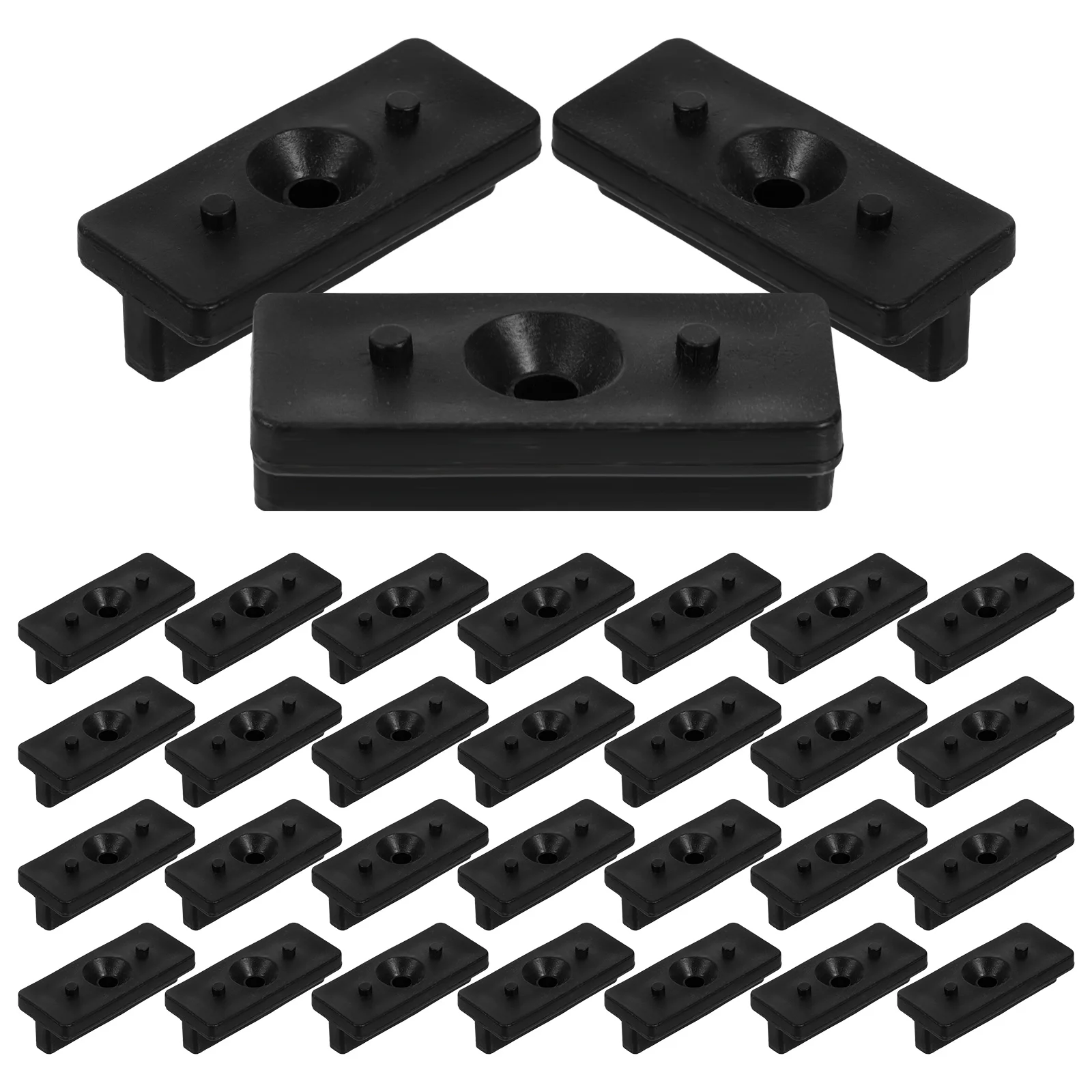 

100pcs Floor Fasteners Plastic Deck Clips Universal Black Composite Boards PE Wood Plastic Outdoor Gardening DIY