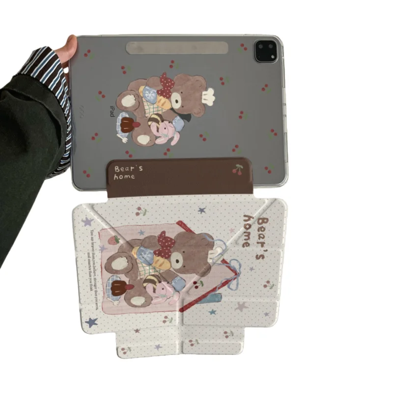 

Съемный магнитный чехол для планшета Bear для iPad Mini 7 6 Pro 2024 2022 2021 2020 2019 2018 2017 11 10th 9 8 7 6 5 Air7 6 5 4 3 2 1