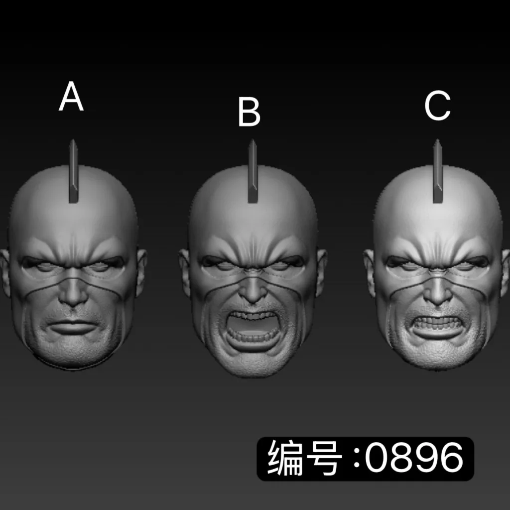 

1/12 Scale Unpainted Guardian Head Sculpt Carved Model Toys