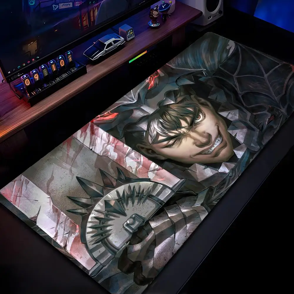 

Коврик для мыши Guts Sword In Berserk, коврик для мыши с HD-печатью, компьютерный геймерский нескользящий коврик для мыши с запирающимся краем, XXL90x40 см, клавиатура, ПК, стол