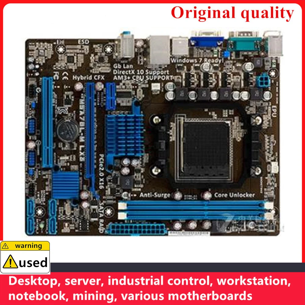 For M5A78L-M LX3 Motherboards Socket AM3 AM3+ DDR3 16GB For AMD 760G Desktop Mainboard SATA II USB2.0