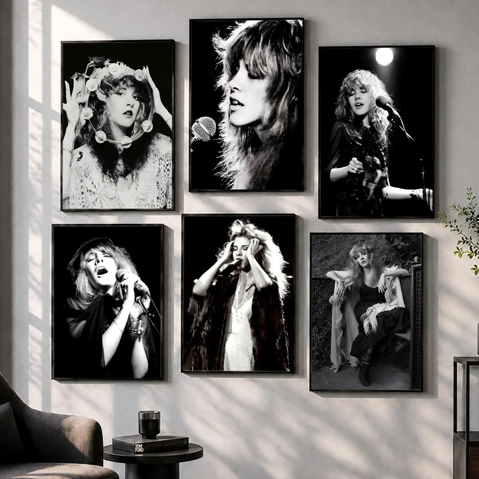 Singer Music Album S-Stevie N-Nicks Poster Decorative Wall Sticker Mural Photo Print for Bedroom Living Room Hallway Home Decor