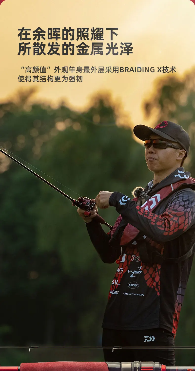 2022 neue Daiwa Salam andura MX Spinning/Bait casting Köder Angelrute High Carbon 2s Fast Action Fuji Führungs ring – Detail 3