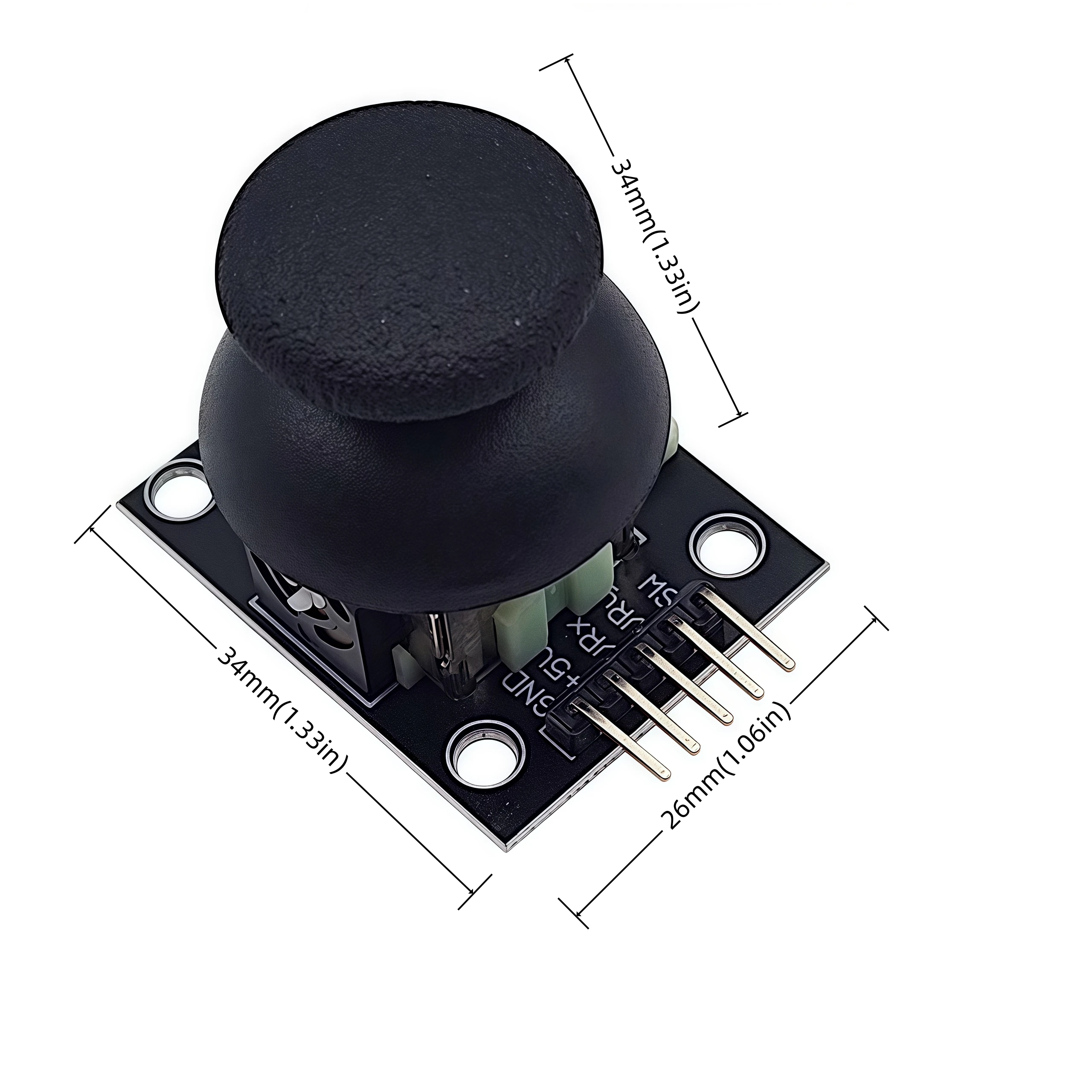 6PCS Dual-axis XY Joystick Module, PS2 Game Controller Breakout Board, 2.54mm 5Pin, 10K Potentiometer, for Arduino