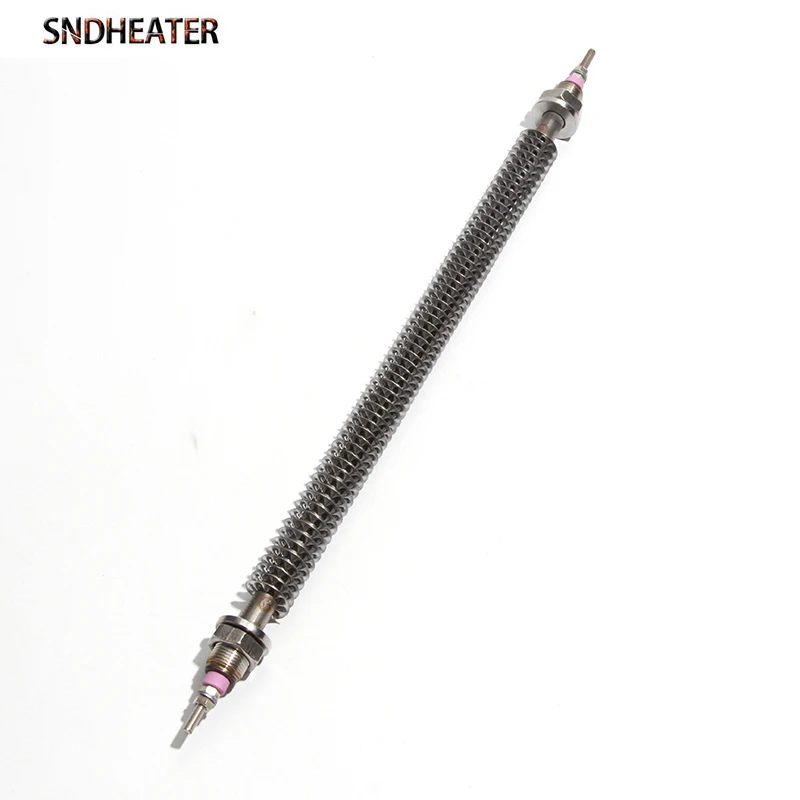 SNDHEATER Electric Oven Heater Hot Air Heating Element 110/220/380V M16/18 304SUS Straight Tubular Finned Heater 200-600W