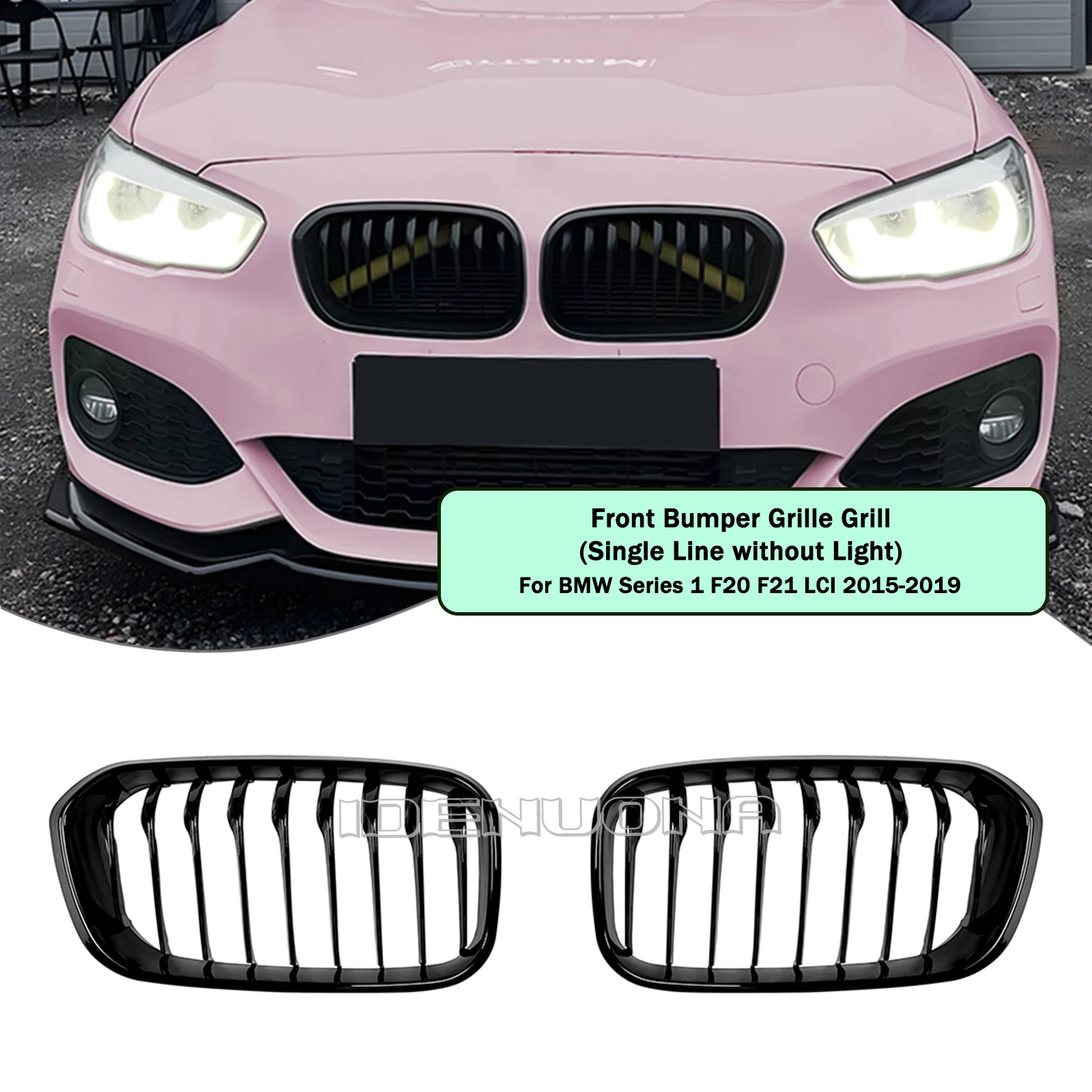 

Car Front Kidney Grille Air Intake Racing Grill For BMW 1 Series F20 F21 LCI 2015 2016 2017 2018 2019