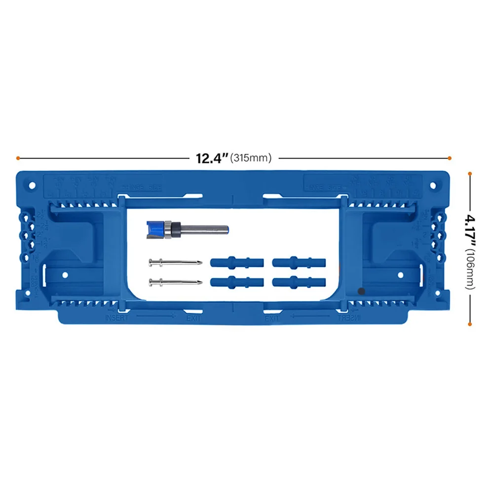 Hinge Router Template For Door And Frame Jig Kit Mortiser Tool With Sliding Guides For Professional Installation 12 Inch Cutting