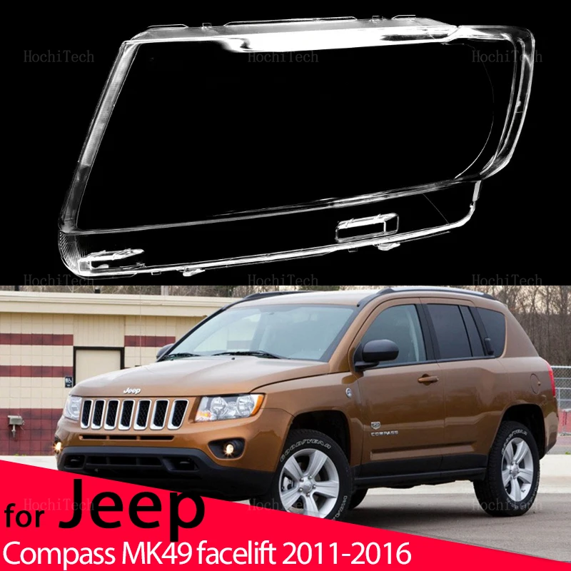 Headlamp Cover Front Head Lamp Transparent Lampshade Headlight Shell Cover For Jeep Compass MK49 Facelift 2011 2012 2013 2014