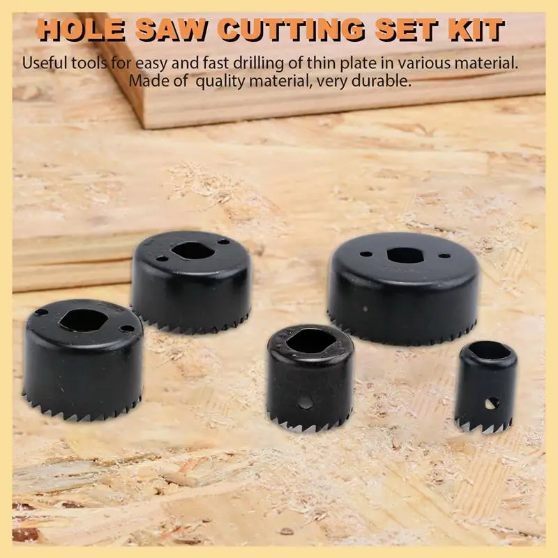 GOOD-11Pcs Hole Saw Cutting Set Kit Drilling Tool Wood Metal Cutter 19-64Mm High Quality Mandrels Saws Core Drill Bits Woodworki