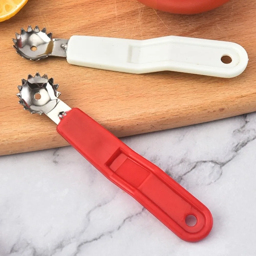 

4pcs Stainless Steel Fruit Corer Tool Plastic Handle Easily Remove Fruit Corer Extractor Portable with Hole Tomato Stem Remover