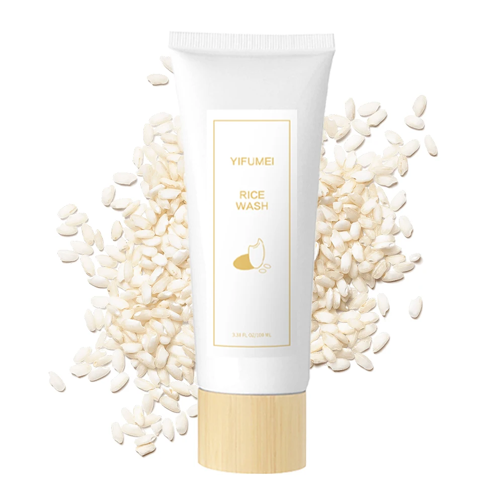 

Moisturizing Rice Facial Cleanser Face Wash Foam skincare Moisturizing Skin Brightening Rejuvenation Face Cleanser Skin Care